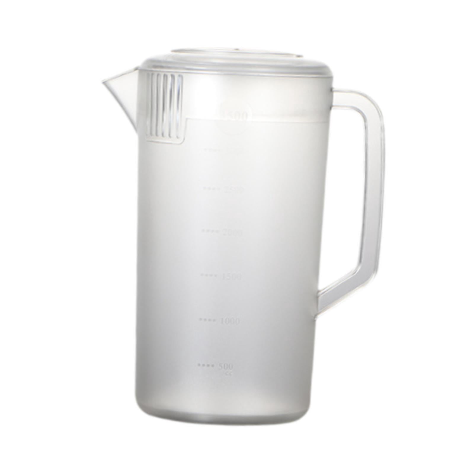 Fiocias Pitcher with scale, portable water pitcher, beverage pot, kettle for restaurant, 3500ml Clear