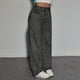 thumbnail image 4 of Cowsor Girls Baggy Jeans Distressed Denim Pants Elastic Waist Wide Leg Jeans for Girls Kids Loose, 4 of 7