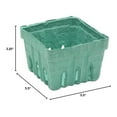 thumbnail image 2 of 1 Quart Sized Garden Party Berigard Berry Basket Molded Fiber Green | 297/Case, 2 of 2