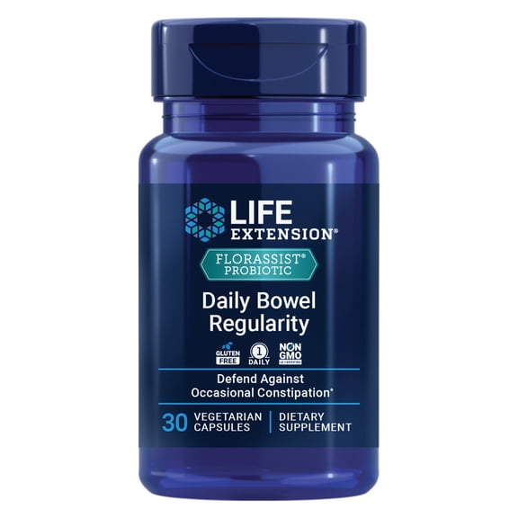 Florassist, Daily Bowel Regularity, 30 Vegetarian Capsules, Life Extension