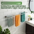 thumbnail image 3 of KOKOSIRI 32 Inch Double Towel Bar Bathroom Towel Holder Bath Towel Rails Brushed Nickel B5005BR-L32, 3 of 9