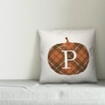 thumbnail image 3 of Creative Products Plaid Pumpkin Monogram - P 18x18 Spun Poly Pillow, 3 of 3