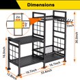 thumbnail image 6 of 3Tier Garden Tool Organizer Garage Storage and Organization Metal Yard Tools Storage up to 78 Tools, 6 of 9