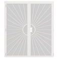 thumbnail image 3 of 72" X 80" Prehung Security door Universal/Reversible Hinging White Surface Mount Steel Security Door With Perforated Metal Screen Without Lock, 3 of 5