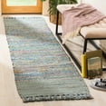 thumbnail image 3 of SAFAVIEH Montauk Jayde Striped Cotton Runner Rug, Grey/Multi, 2'3" x 8', 3 of 5