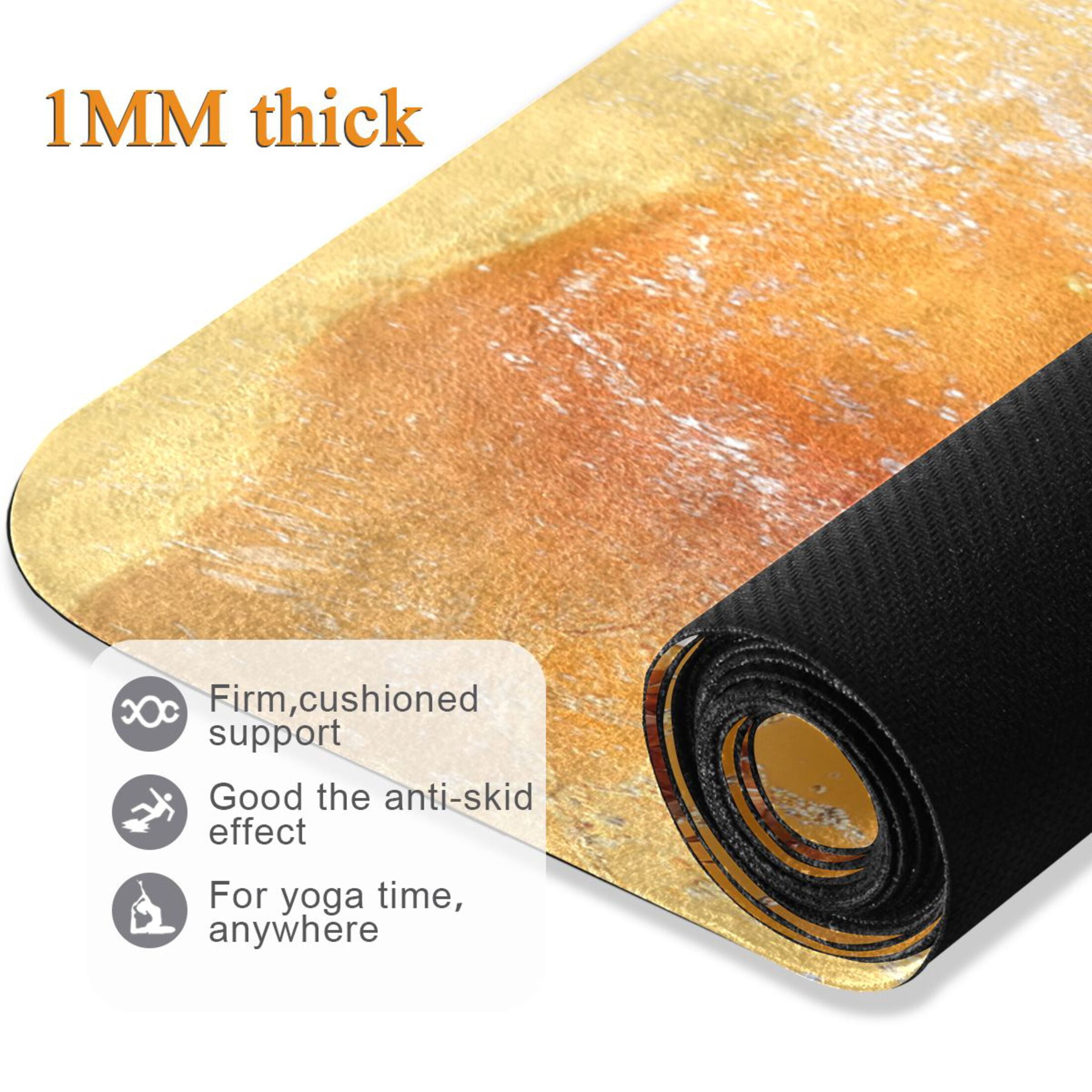 BZSMCE Yoga Mat Women Floating Fruits with Water Splash Fitness Mat
