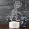 thumbnail image 2 of Rosnek Dinosaur Series 3D LED Night Lights Remote Touch Control Table Night Lamp kid Gifts Color Change 3D Light Bedroom Decoration, 2 of 5