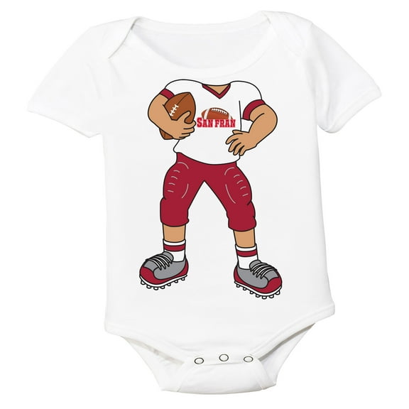 Future Tailgater Heads Up! Football Player Infant Toddler Youth T-Shirt for San Francisco Fans