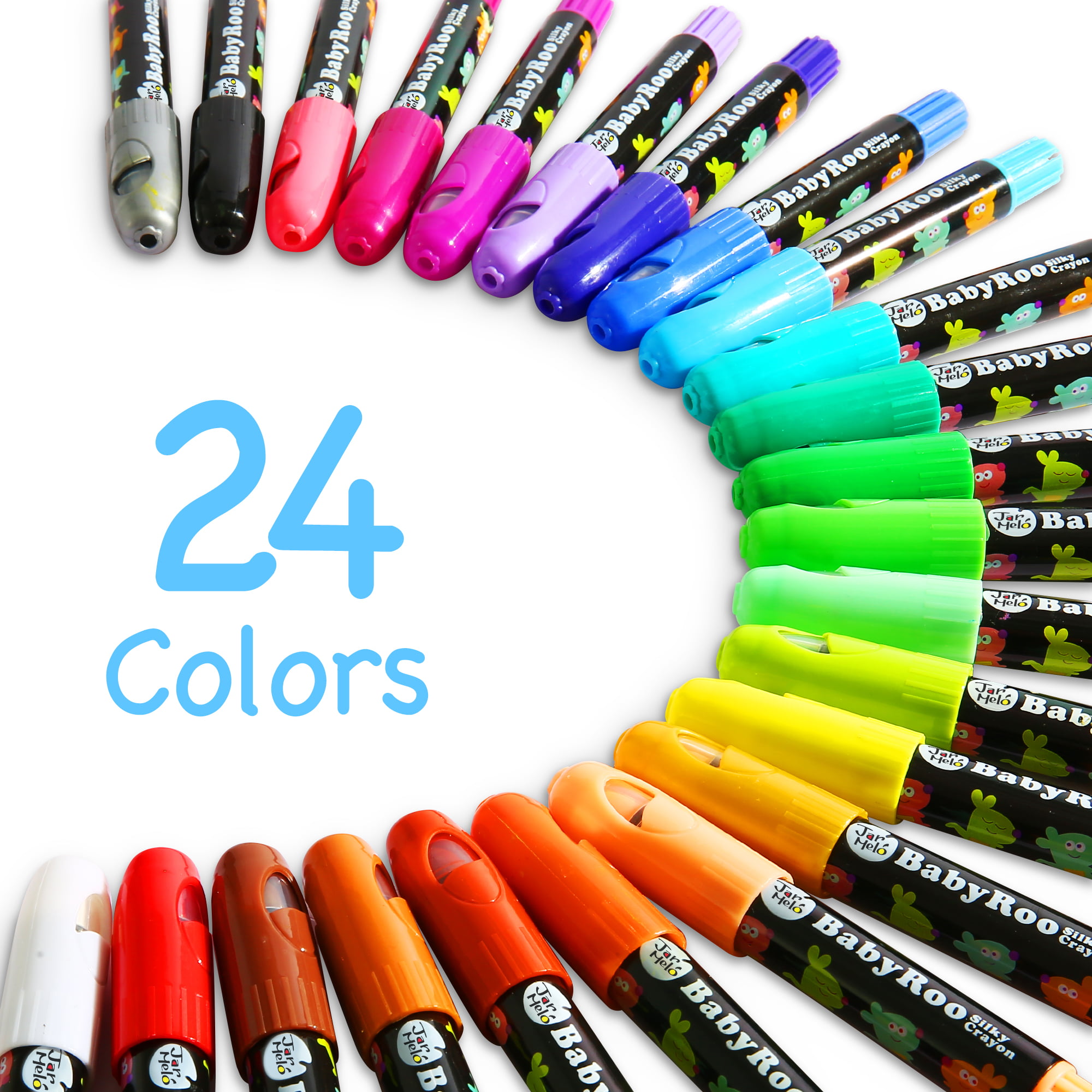 MASSRT Jumbo Crayons for Toddlers, 18 Colors 99% Unbreakable Crayon Gifts,  Easy to Hold Washable Crayons for Kids, Safe Coloring Gifts for Babies and