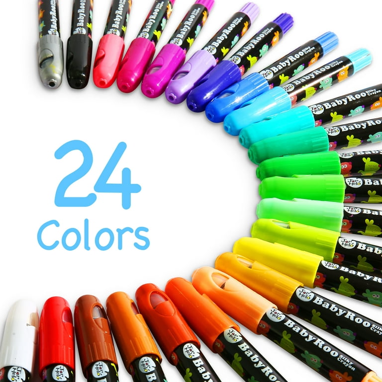 12 Colors Washable Silky Crayons for Toddlers