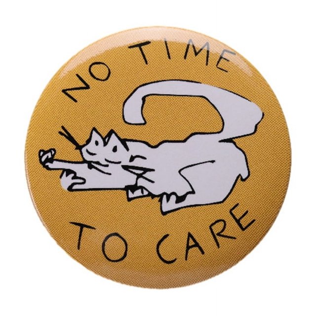 Broche de hojalata con forma de gato redondo de dibujos animados creativos con personalidad, es un divertido accesorio de insignia con letras