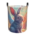 thumbnail image 6 of Lsque Sunshine Winged Rabbit pattern Laundry Hamper Basket, Tall Woven Rope Hamper Basket for Clothes, Lightweight Storage Basket, Collapsible Waterproof-Small, 6 of 8