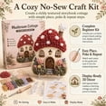 thumbnail image 5 of Whimsical Village 3D Fabric Poke Art Kit, Moon Moth Apothecary | Cottage Craft No Sew Press Technique Poke Kit for Beginners, 3D DIY Cottage Fabric Punch Needle Kit Gift for Craft Lovers, 5 of 11
