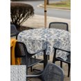 thumbnail image 5 of Outdoor Tablecloth with Umbrella Hole and Zipper, Blue Flowers Waterproof Patio Tablecloth for Dining 54''x54'', Retro Rustic Botanical Floral Leaves Vines Wipeable Table Cover for Picnic BBQ Party, 5 of 9