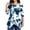 White, variant on Women's Plus Size Fall Printed 3/4 Sleeve Tunic Casual V-Neck Lightweight Dressy Blouse Loose Casual Top 1X-5X