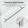 thumbnail image 5 of BARONAGE 31" W x 55" H Frameless Bathtub Shower Door, Fixed Bathtub Screen Shower Door with 1/4" (6mm) Tempered Glass, 180° Rotatable Tub Glass Panel Door, Brushed Nickel, 5 of 8