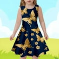 thumbnail image 2 of MIASHUI Robe Sans Manches pour Filles Robe Midi Évasée à la Mode pour l'Été Décontracté Or, 6-7 Ans, 2 of 5