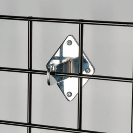 - Wall Brackets for Gridwall or Grid Panels - Chrome color - Set of 8 Pieces, Chrome Finish By Only Garment Racks,USA