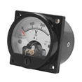 thumbnail image 4 of Voltímetro de panel con dial analógico redondo de 0 a 300 V CA, 4 unidades, color negro, 4 of 6