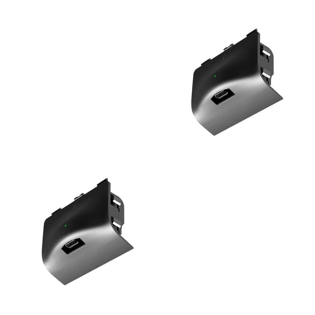 Sidaley Controlador Juego inalámbrico Recargable 1000MAh Pantalla LED Conjunto de indicación Estructura ergonómica Cable sin Negro 2piezas
