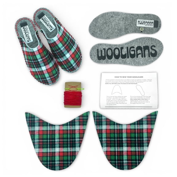 WOOLIGANS Slipper Making Craft Kit (Women's US Size 5/6)