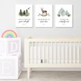 thumbnail image 2 of Baby Girl Adventure Nursery Decor, Adventure Nursery Wall Art, Watercolor Mountain Landscape, Woodland Decor for Kids Room, Baby Girl Set of 3 Canvas Set, Framed 16"x24", 2 of 5