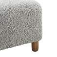 thumbnail image 5 of Grey Polyester Upholstered Bench - Robust Pine Frame - Home Office Use - Relaxing Seating Option, 5 of 6