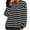 Black, variant on Graphic Hoodies for Women Winter Fall Loose Crewneck Long Sleeve Blouson Off the Shoulder with Pocket Striped Leisure Cotton Top Tunic Tops(Pink,S)