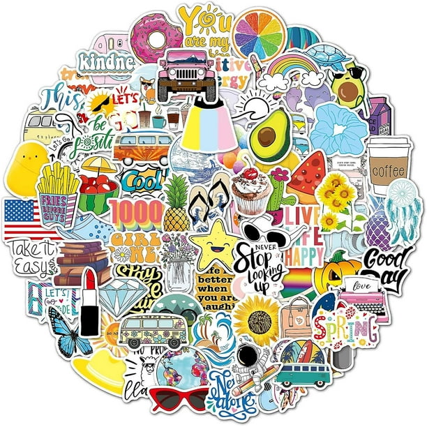 Kids Stickers Bulk,100pcs Cute Stickers For Kids Teens Girls Kids Adults,waterproof Vinyl Vsco Aesthetic Sticker Packs For Hydro Flask, Laptop, Water