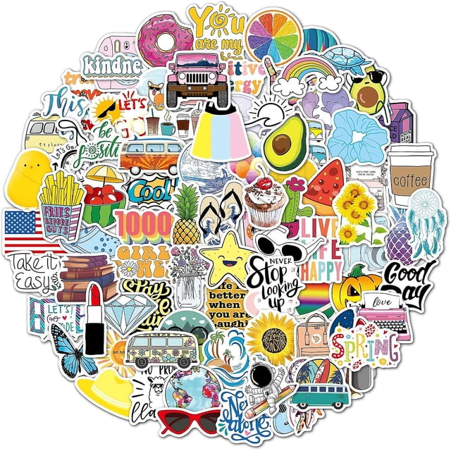 Kids Stickers Bulk,100pcs Cute Stickers For Kids Teens Girls Kids Adults,waterproof Vinyl Vsco Aesthetic Sticker Packs For Hydro Flask, Laptop, Water