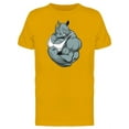 thumbnail image 1 of Grey Rhino Flexing T-Shirt Men -Image by Shutterstock, Male Large, 1 of 2