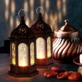 thumbnail image 2 of 12 piezas Mini Vela de Ramadán Mubarak Linterna LED Eid Mubarak Linterna Luna Estrella Luces Linterna colgante estilo marroquí A, 2 of 5