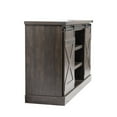 thumbnail image 6 of Sliding Barn Door TV Stand, Vintage Rustic TV Cabinet Stand Fit Up to 65-inch TVs, Storage Cabinets with 2 Gliding Doors & Adjustable Shelves, Home Living Room Furniture, 6 of 8