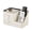 White, variant on PU Leather Square Tissue Box Cover with Magnetic Closure, Tissue Holder with Storage Tray & Remote Control Organizer, for Nightstand, Living Room, Bathroom, Office Desk（White）