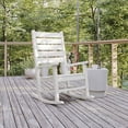 thumbnail image 2 of Flash Furniture Manchester Contemporary Rocking Chair, All-Weather HDPE Indoor/Outdoor Rocker in White, 2 of 12