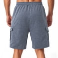thumbnail image 5 of Men’s Elastic Waist Gym Shorts Heavyweight Casual Sports Shorts with Pockets Tennis Running Activewear, 5 of 8