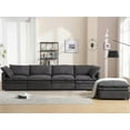 thumbnail image 4 of Tabaray 130'' Modular Sectional Couch, 5 Seat Upholstered L Shaped Sofa Couch with Convertible Chaise Lounge, Modern Corner Sofa Couch with 6 Pillow for Living Room, Office,, 4 of 9