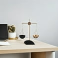 thumbnail image 5 of TABLZONE Libra Balance Scale Figurine, Black Resin and Metal Desktop Decor, Elegant Office and Home Decoration, 5 of 7