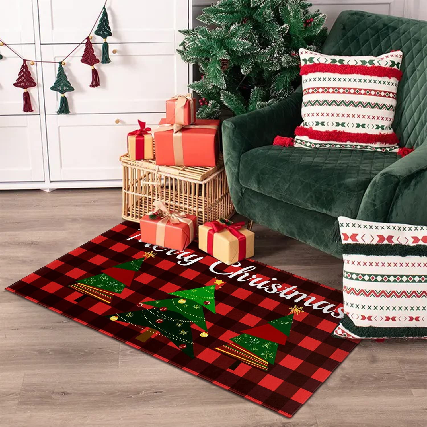  Indoor Doormat Entryway Rugs Christmas Gnome Xmas Tree Winter  Snow Floor Mats Front Door Rug Non Slip Welcome Mat Absorbent Door Mat for  Kitchen Bath Patio 20x31.5 Inch : Home 