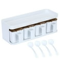 thumbnail image 2 of Ludlz Seasoning Box with Spoon Ergonomic Handle Dust-proof Waterproof Moisture-proof 3/4 Grids Condiment Container Countertop Organizer Kitchen Gadget, 2 of 8