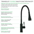 thumbnail image 3 of Transolid PF7509A-MB Kitchen/Laundry Faucet with Dual Spray and Flex Neck in Matte Black, 3 of 10