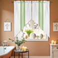thumbnail image 4 of St. Patrick's Swag Kitchen Curtain Valances, Day Green Stripe Minimalism Style Rod Pocket Curtains Window Treatment Decor Valances for Bedroom Bathroom, 2 Panels 36 x 63 Inch, 4 of 9