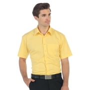 Gioberti Men's Short Sleeve Solid Dress Shirt