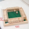 thumbnail image 2 of CYFW Shut the Box Game: 2-4 Player Wooden Board Math Game with 2-12 Dice | Educational Family Night Entertainment | Classic Pub Style | Funny Family Board Games, 2 of 7