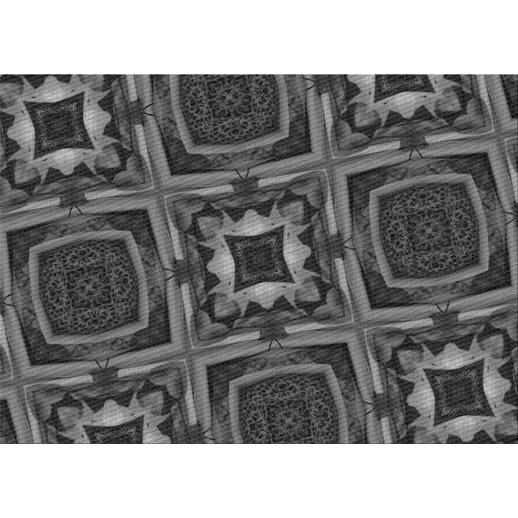 Ahgly Company Indoor Rectangle Patterned Gray Area Rugs, 5' x 8'