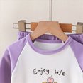 thumbnail image 5 of NOLDARES Fall Winter Toddler Baby Boy Clothes 2Pcs Checkered Crewneck Sweatshirt and Pants Sweatsuit Little Boy Clothing Size:4-5 Y,Purple, 5 of 6