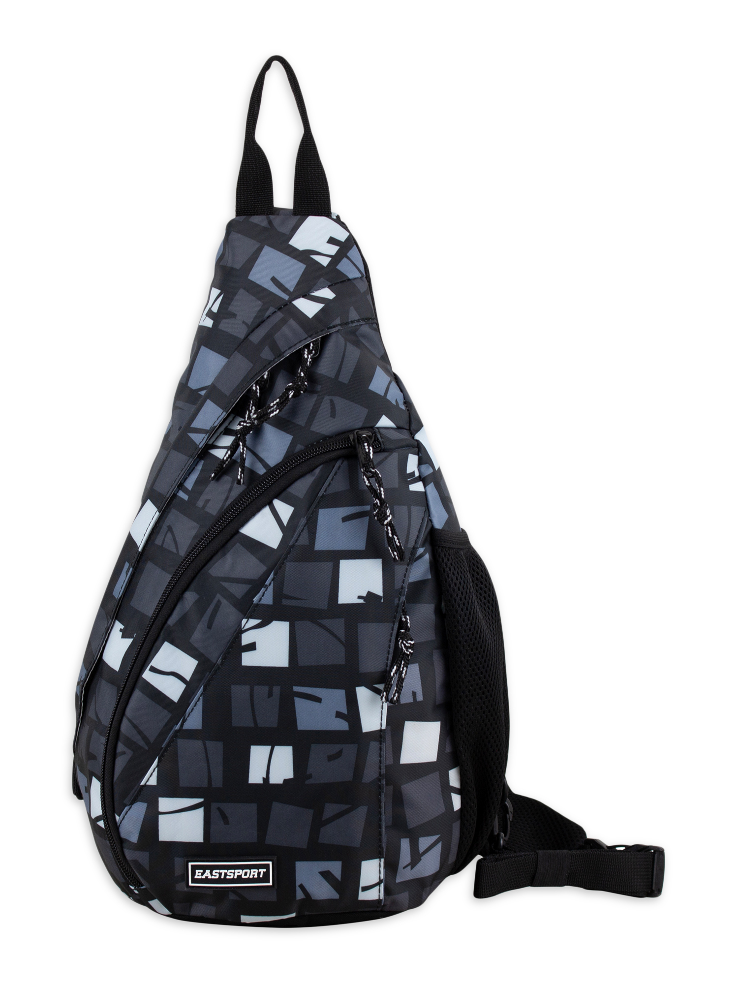 Eastsport Protection Unisex Ergo Sling Backpack, Warped Blocks