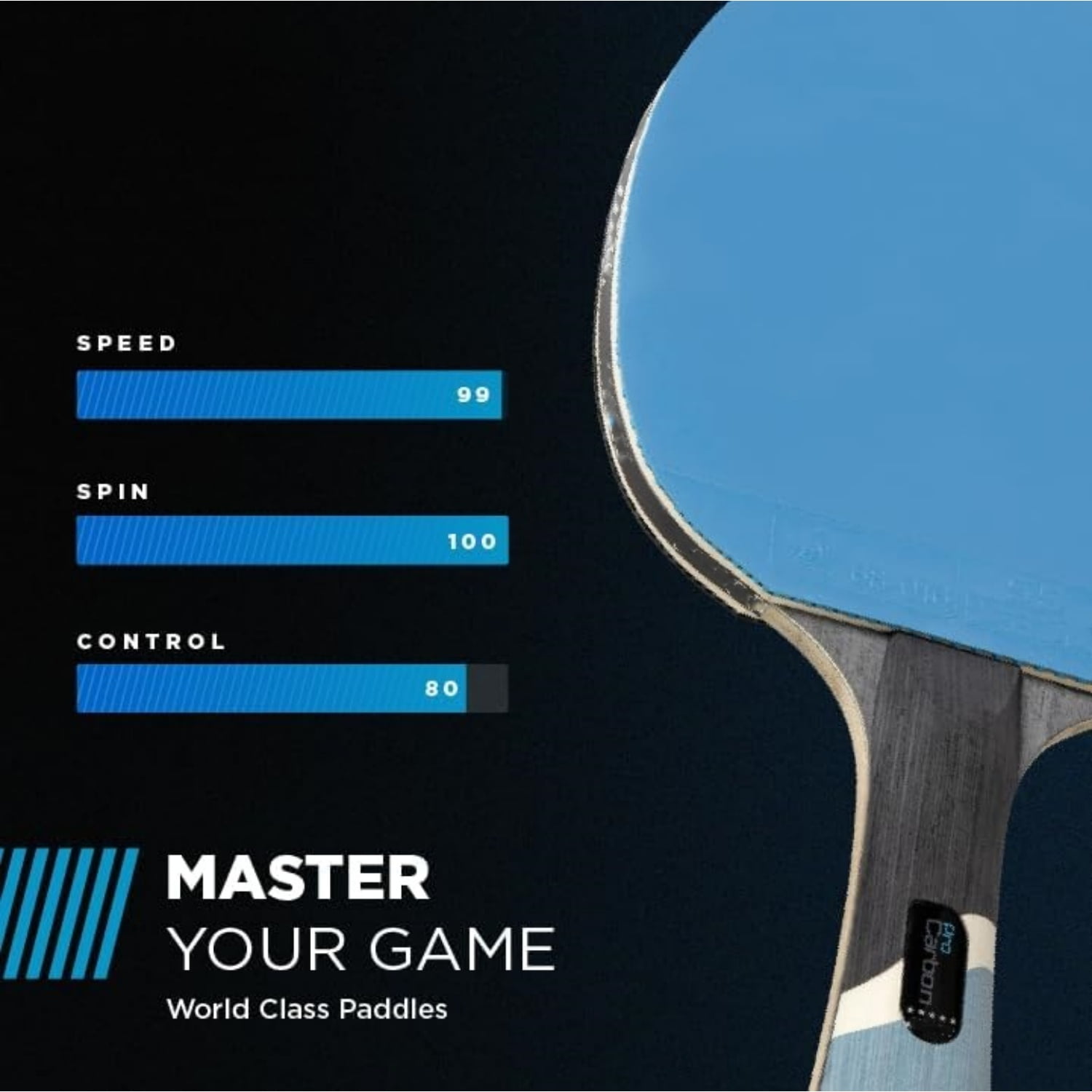 Pro Carbon Performance-Level Table Tennis Racket with Carbon Technology for Tournament Play