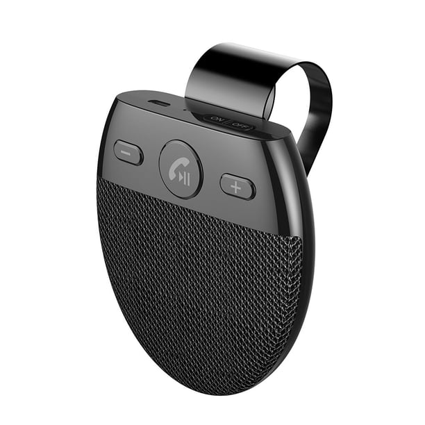 Riwesomey Altavoz inalámbrico para coche Bluetooth V5.0 manos libres parasol para coche teléfono recargable manos libres música altavoz Kit Combinaciones de reproductor de DVD/TV para coche