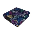 thumbnail image 2 of KLL Cute Line Fish Print Fleece Throw Blanket, Horizontal Fleece Bedding Cute Soft Blankets Comfy Fleece Flannel Plush Home Decor for Couch & Bed -80"x60", 2 of 9